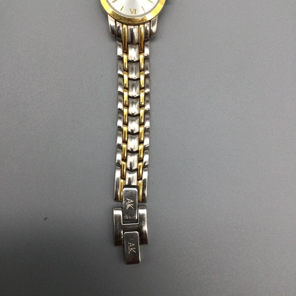Anne Klein Womens Watch 25mm Two Tone Y10873 Bracelet New Battery 6.75